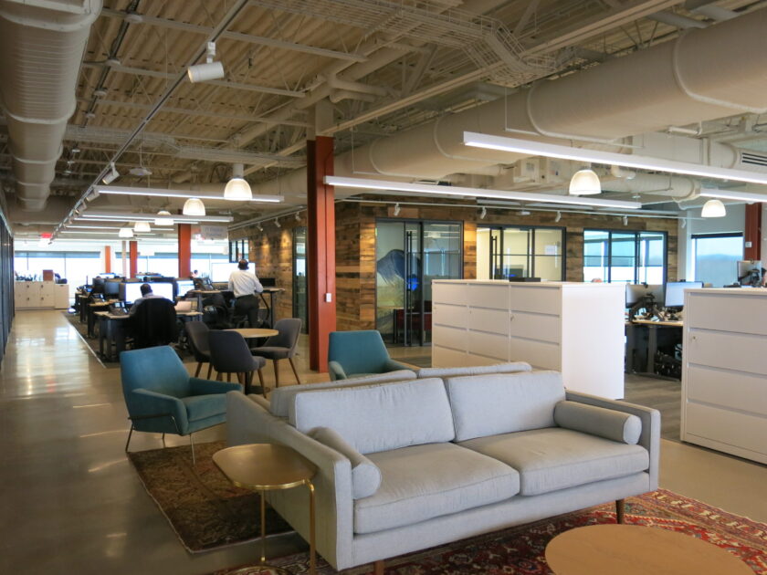 Barclay's renovation project showcasing the interior of the office