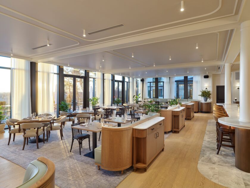 Interior view of Natirar Resort showcasing the restaurant area