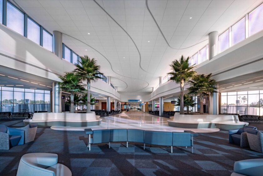 Expansion of Myrtle Beach Airport interior end of concourse