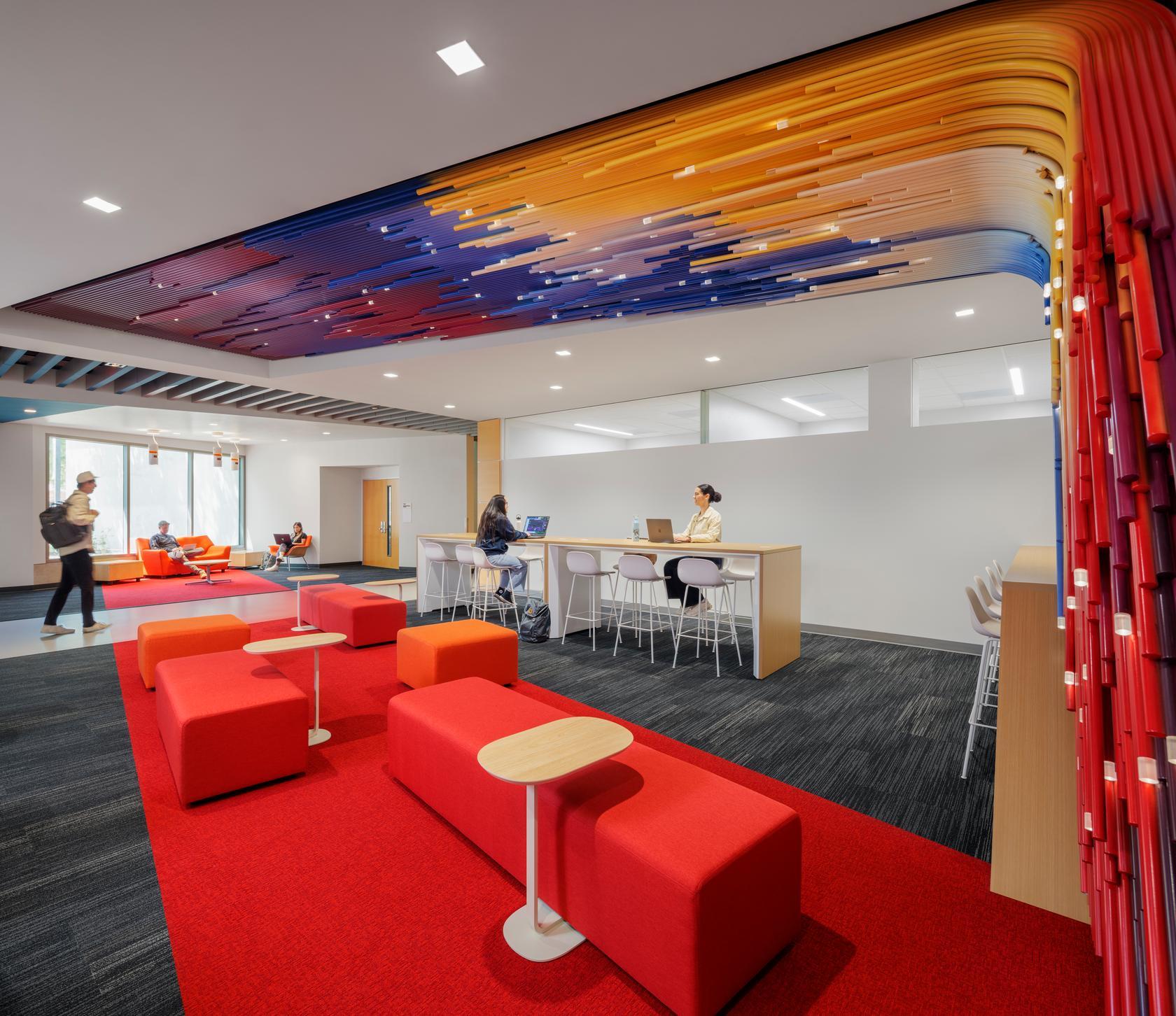 Renovation of server room facilities, student study areas and offices on the campus of UC San Diego in the Computer and Science Engineering building. Designed by Miller Hull and construction by Align Builders.