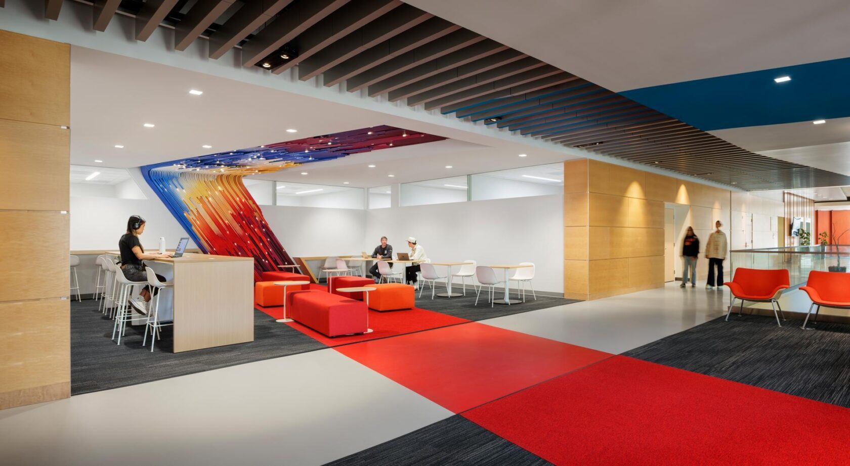 Renovation of server room facilities, student study areas and offices on the campus of UC San Diego in the Computer and Science Engineering building. Designed by Miller Hull and construction by Align Builders.