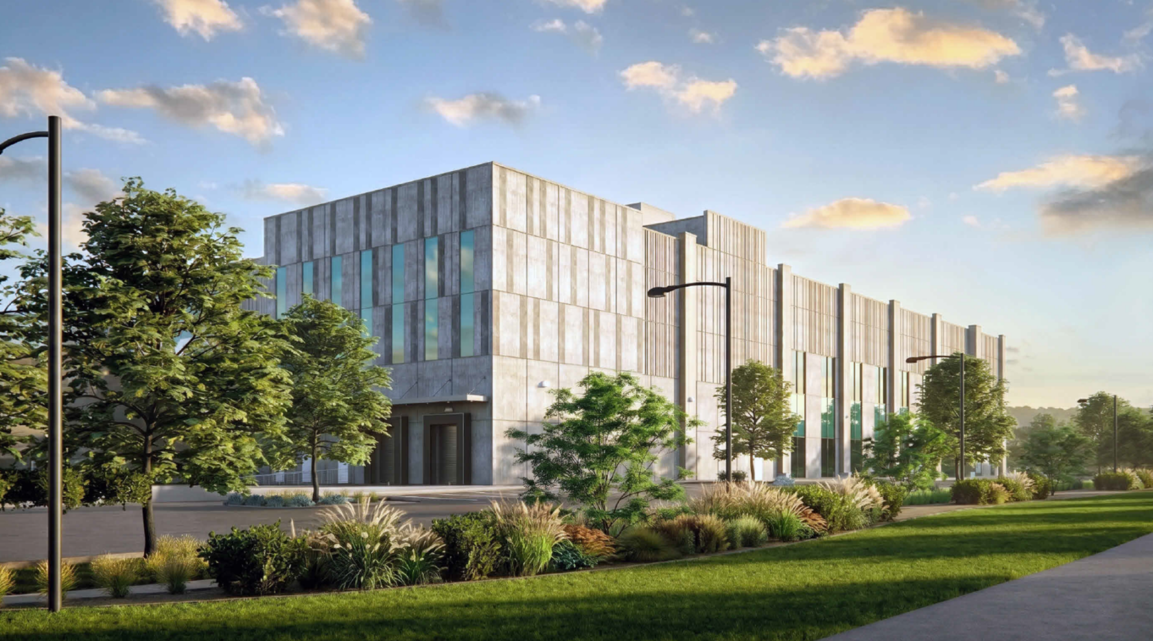 Rendu architecte de l’extérieur du centre de données