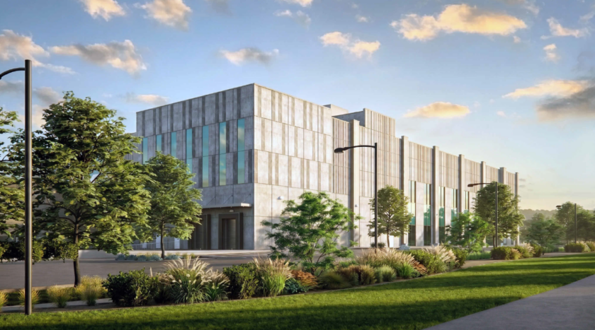architect rendering of data center exterior